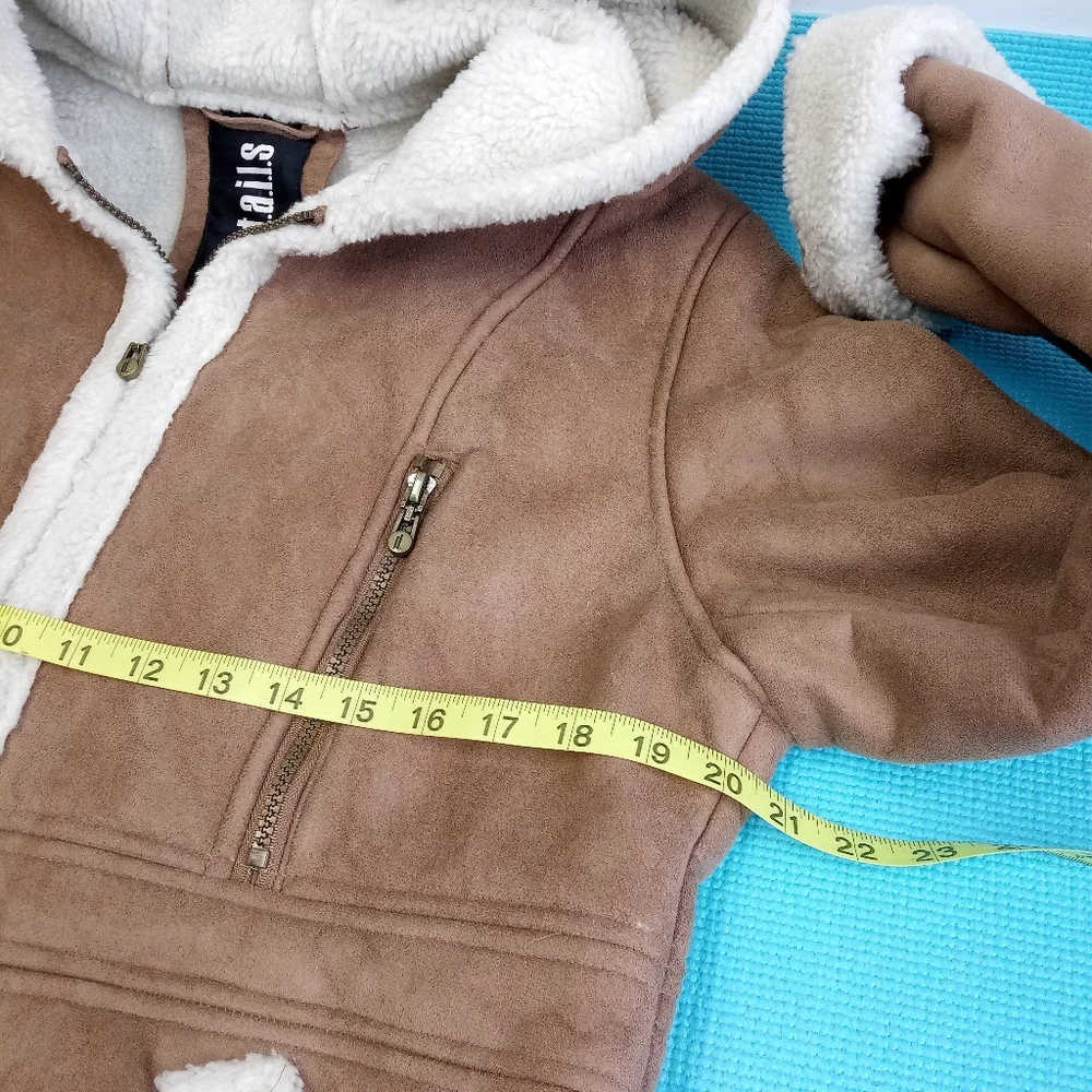 Details Women's Winter Faux Fur Hooded Sherpa Lined Jacket - L - Picture 4 of 8